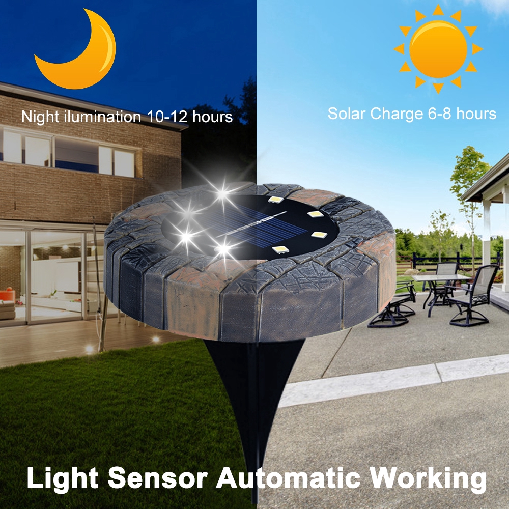 1 Đèn Led 8 / 16 Bóng Năng Lượng Mặt Trời Chống Thấm Nước Trang Trí Sân Vườn