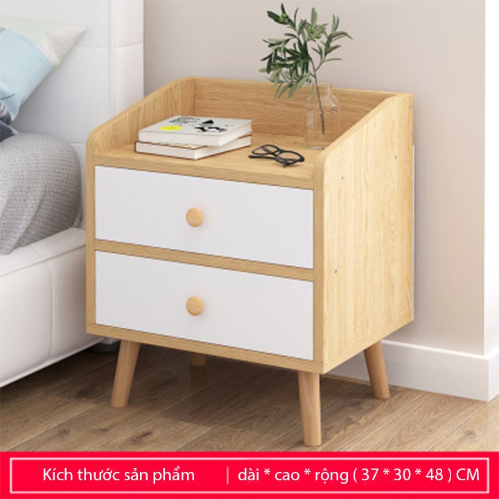 Táp đầu giường gỗ có ngăn kéo tiện lợi, Kệ tủ đầu giường đẹp PUK001