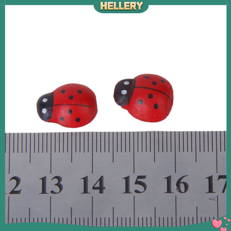 Set 100 Miếng Dán Hình Bọ Rùa Bằng Gỗ Mini Trang Trí Sổ Tay DIY