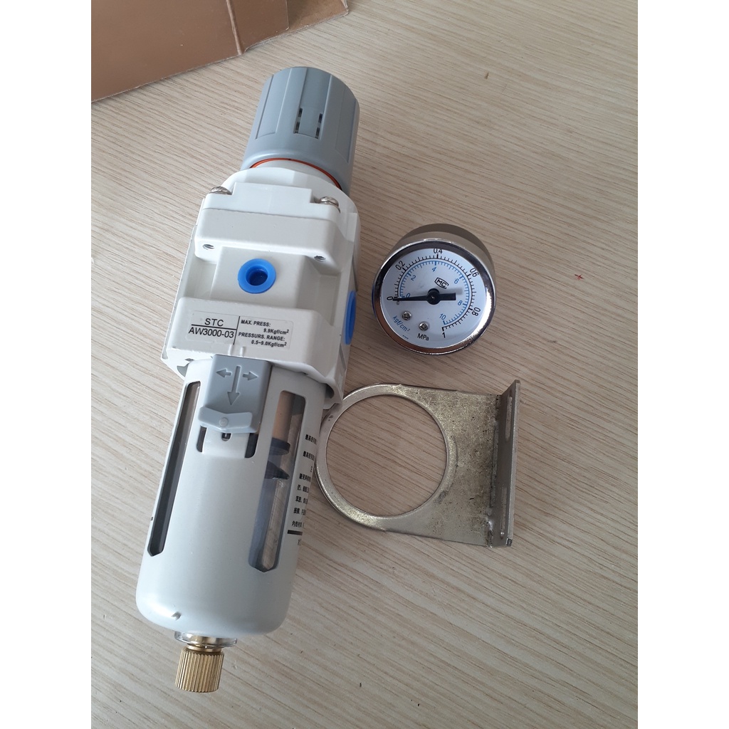 Bộ lọc khí AW2000-01/02 AW3000-02/03 AW4000-03/04 có kèm gá và đồng hồ