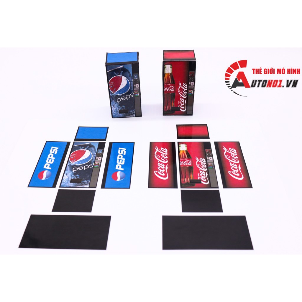 MÔ HÌNH TĨNH MÁY BÁN NƯỚC TỰ ĐỘNG PEPSI - COCA COLA 4cm x 2.8cm x 8cm PK036