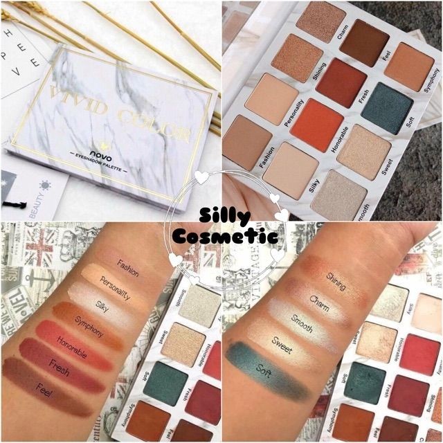 [Giảm Giá] PHẤN MẮT NOVO VIVID COLOR 12 Ô