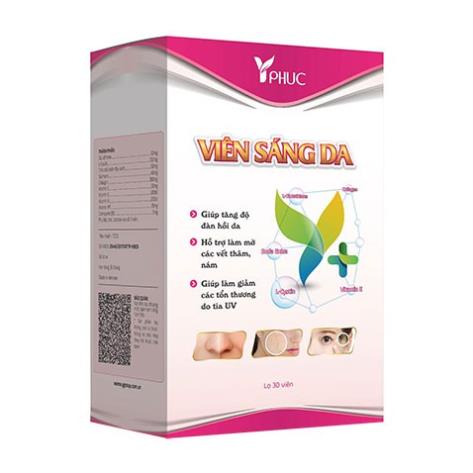 Viên Sáng Da Yphuc Glutathion giúp làm tăng độ đàn hồi cho da, hỗ trợ làm mờ các vết thâm nám