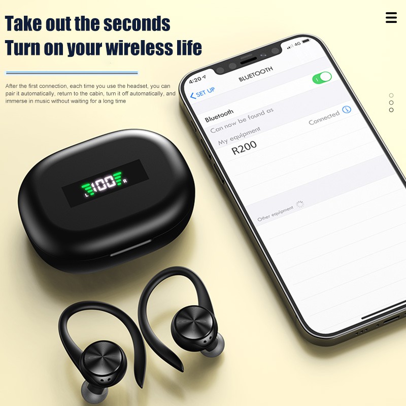 Tai nghe Bluetooth thể thao Tai nghe không dây với Mic IPX5 Âm thanh nổi HiFi chống nước cho điện thoại
