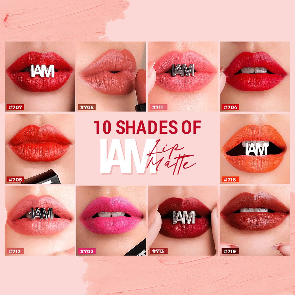 [KHẮC TÊN Miễn phí] Son thỏi bán lì IAM Lip Matte - 3.8G | 10 màu | BigBuy360 - bigbuy360.vn