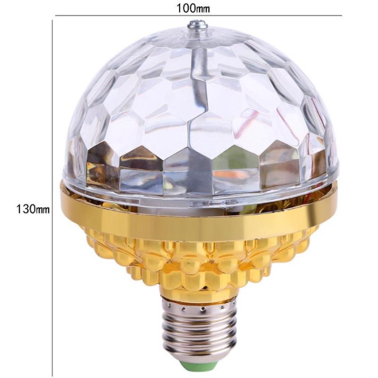 Đèn Sân Khấu Pha Lê Bóng đèn LED RGB Mini xoay được hiệu ứng ánh sáng sân khấu được tặng kèm đui bóng