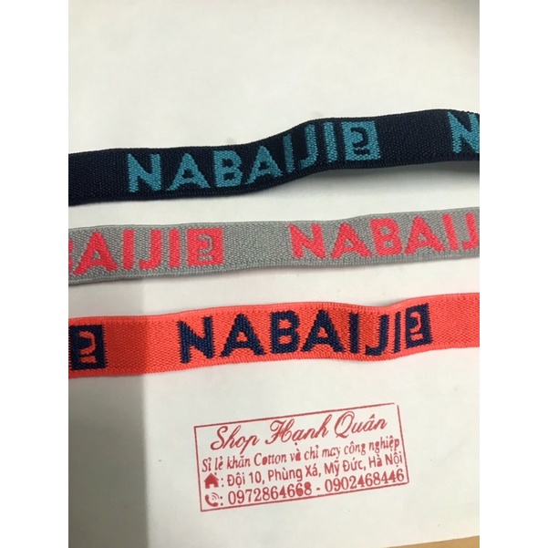 3 mét Chun viền thể thao chữ NABAIJI bản rộng 13mm