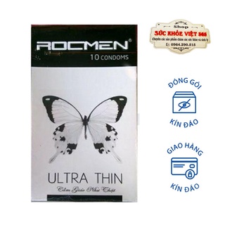 BAO CAO SU ROCMEN ULTRA THIN BƯỚM TRẮNG MỎNG TRƠN DAI ĐÀN HỒI CAO SIZE NHỎ 50MM (HỘP 10 CHIẾC)