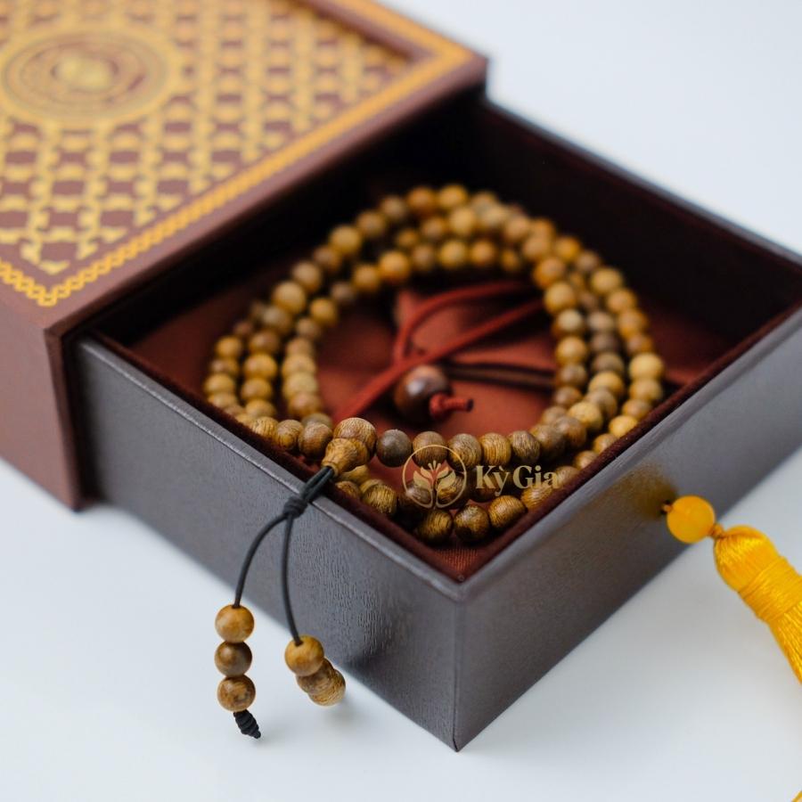 Vòng Tay Trầm Rừng Nha Trang Kỳ Gia 108 Hạt 8 Li