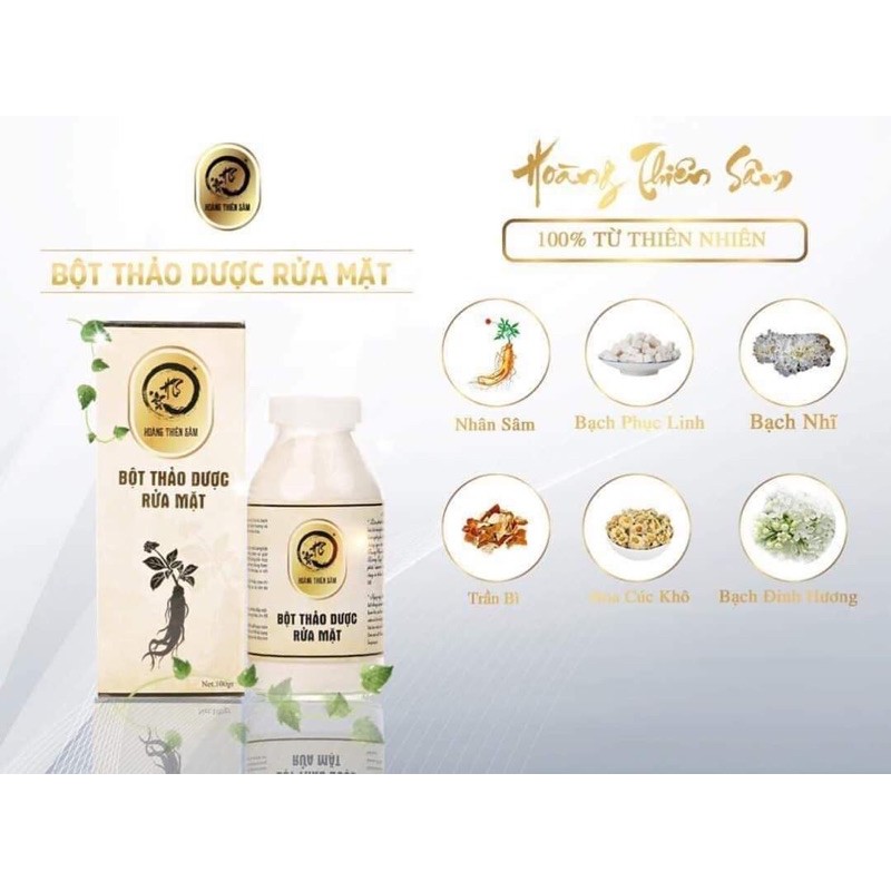 Bột rữa mặt Thảo dược Hoàng Thiên Sâm ⚡️Freeship ⚡️cho làn da sạch hơn, ngăn ngừa mụn hiệu quả | BigBuy360 - bigbuy360.vn