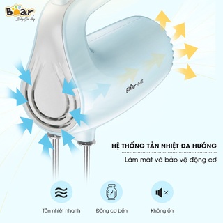 Máy Đánh Trứng Cầm Tay Mini Bear DDQ-B02P5, Công Suất Mạnh Mẽ, Làm Bánh, Làm Kem, Bảo Hành 12 Tháng