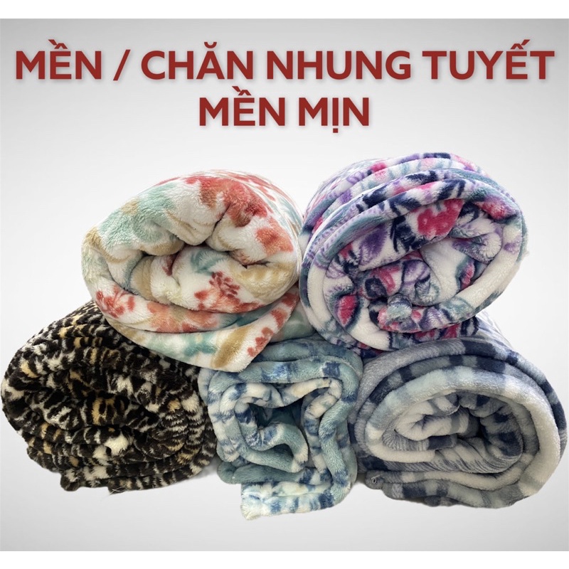 Chăn / mền lông tuyết nhung êm ái, mát mịn