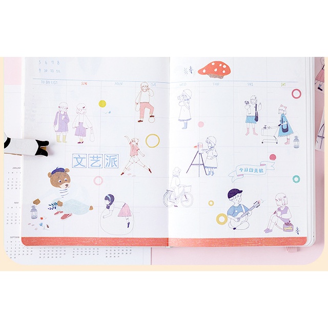 Enjoymore ✨ *Chiết 60cm* Washi Tape Little Me Xinh Xắn Băng Dán Băng Keo Trang Trí Sổ tay Scrapbook, Bullet journal