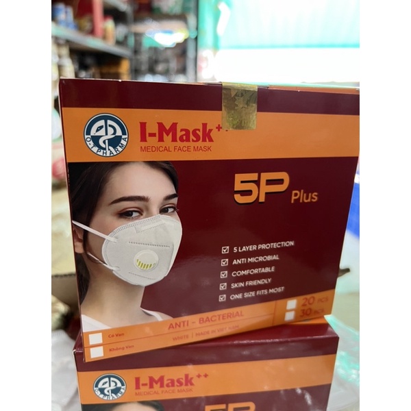 HỘP 20 CÁI Khẩu trang N95-KN95 có van thở chống bụi mịn và bệnh đường hô hấp