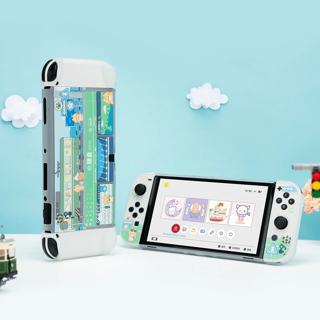 Vỏ Bảo Vệ Hình Mèo GeekShare Cho Switch OLED