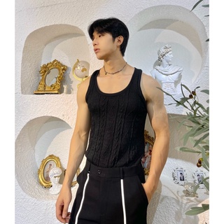Áo tank top len summer: black