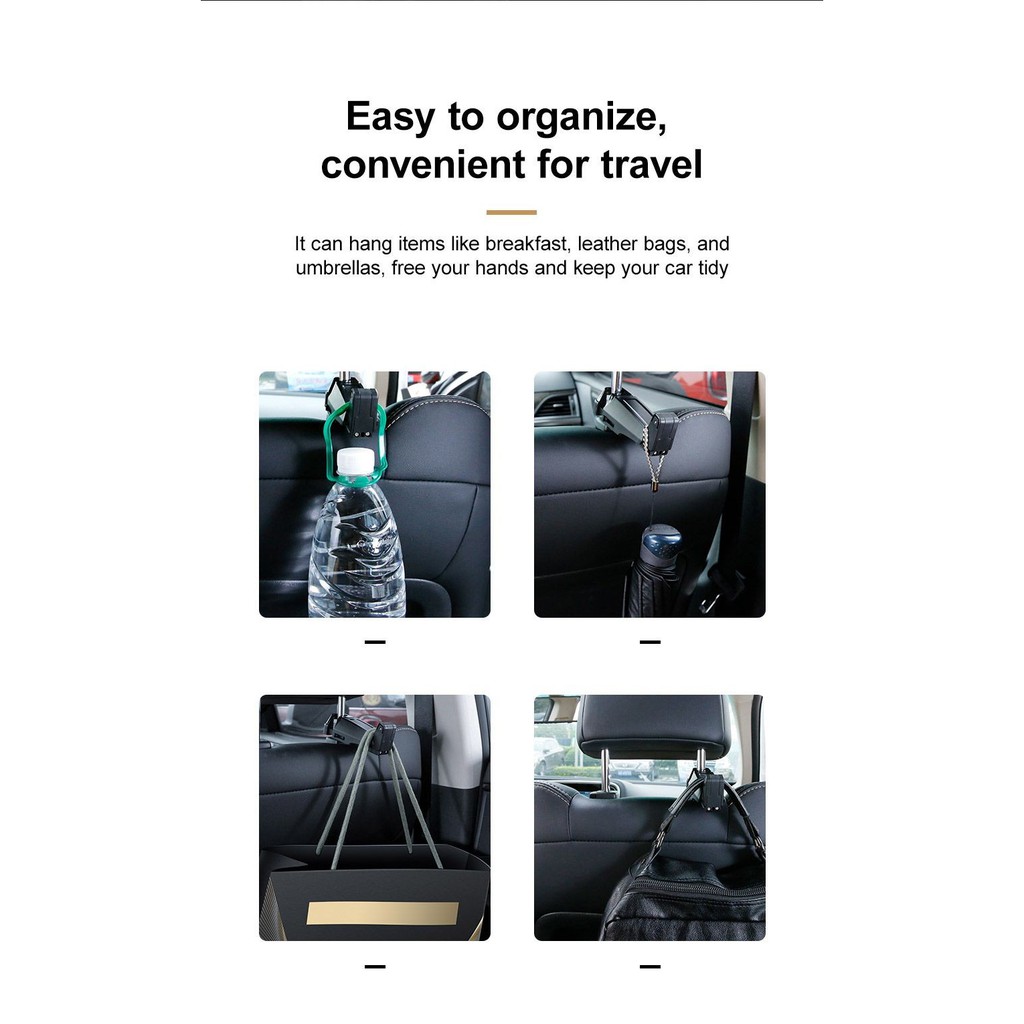 Bộ đế giữ điện thoại gắn lưng ghế trước dùng trên xe hơi - Baseus Backseat Vehicle Phone Holder Hook