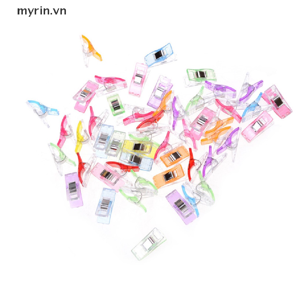Set 50 Kẹp Nhựa Nhiều Màu Dùng Trong May Vá