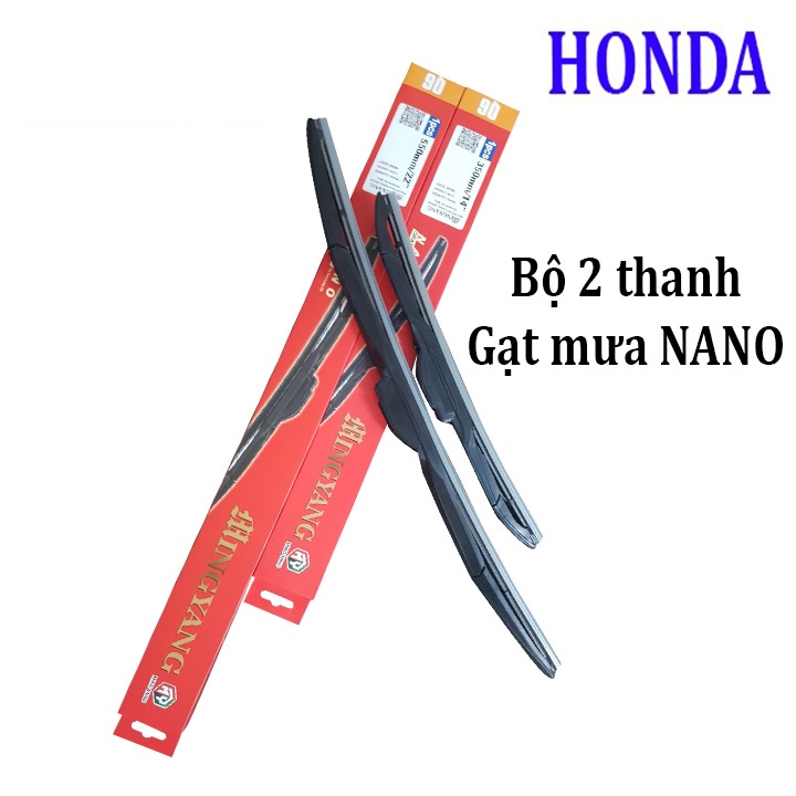 Bộ 2 thanh gạt nước mưa ô tô đa năng Nano dành cho tất cả các dòng xe HONDA (Dạng thanh cứng)