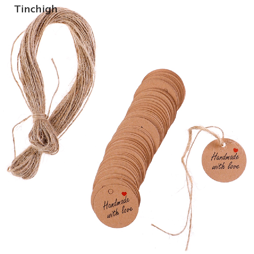 Bộ 100 Thẻ Giấy Hình Trái Tim Dài 20m Treo Trang Trí