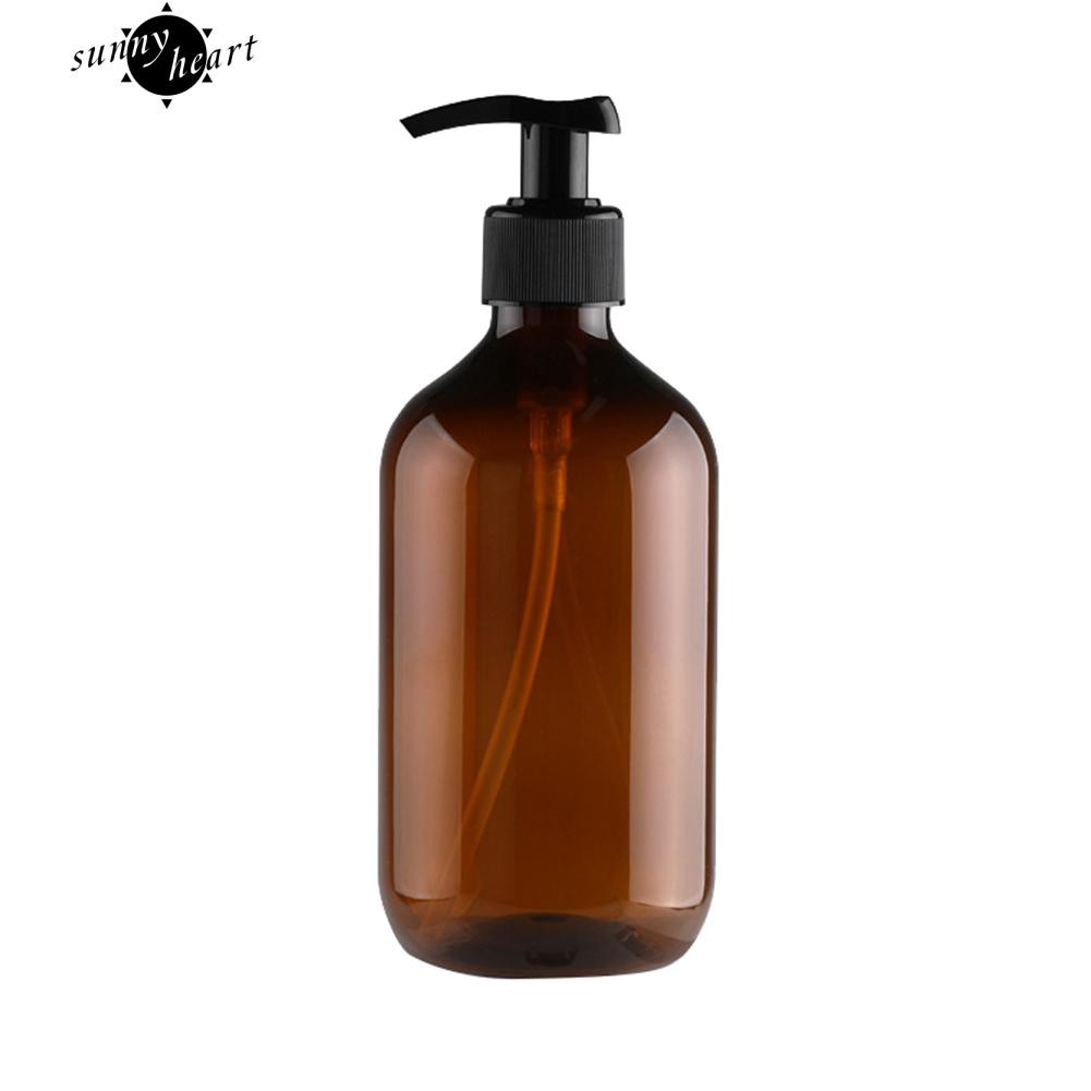 Bình nhựa có đồ pump 500ml dùng đựng dầu gội khi đi du lịch