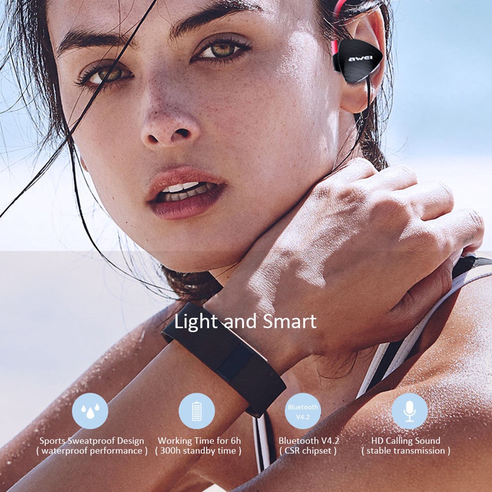 Tai nghe Bluetooth thể thao Awei có dây đeo cổ