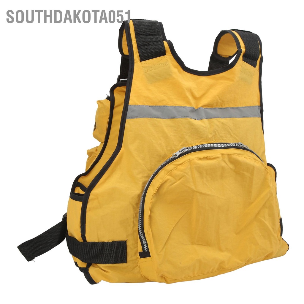 [Hàng HOT] Áo vest Câu cá Ngoài trời với nhiều túi Màu vàng cho nam nữ【Southdakota051】