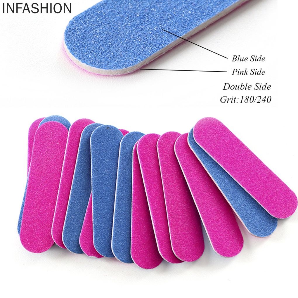 [Hàng mới về] 100 Cây dũa móng tay hai mặt chuyên nghiệp