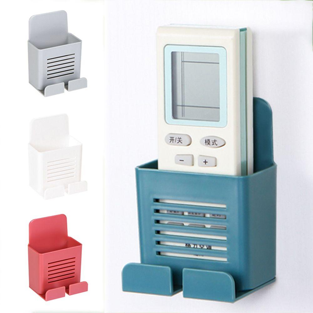 VANES1 Hanging Remote Control Holder Smartphone Home Storage  Box Storage Case Container Charging Rack Wall Mounted Phone Plug Stand Multifunction Home Bedroom Plug Holder Organizer/Multicolor