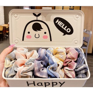 Cột tóc vải scrunchies - nhiều màu -kẹp tóc hoa shop