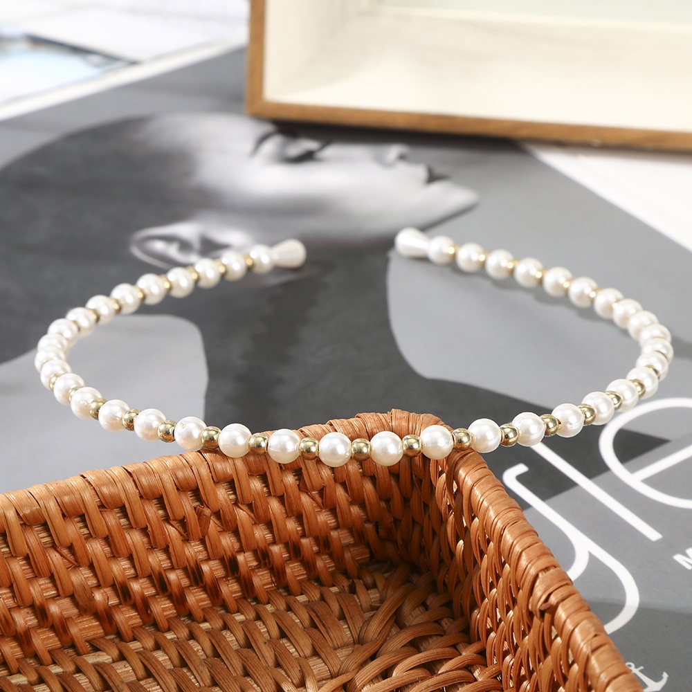 Haimeikang Cài tóc đính hạt ngọc trai thanh lịch cho nữ