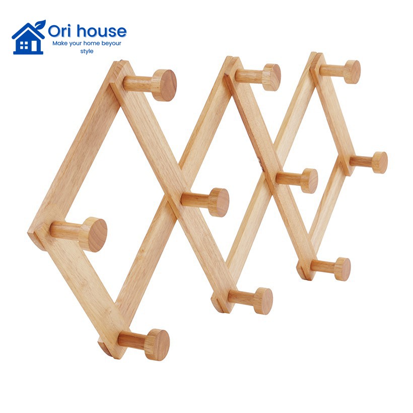 Móc xếp treo tường treo quần áo mũ bảo hiểm hoạ tiết phi 28 chắc chắn lắp dễ dàng - Nội thất Ori