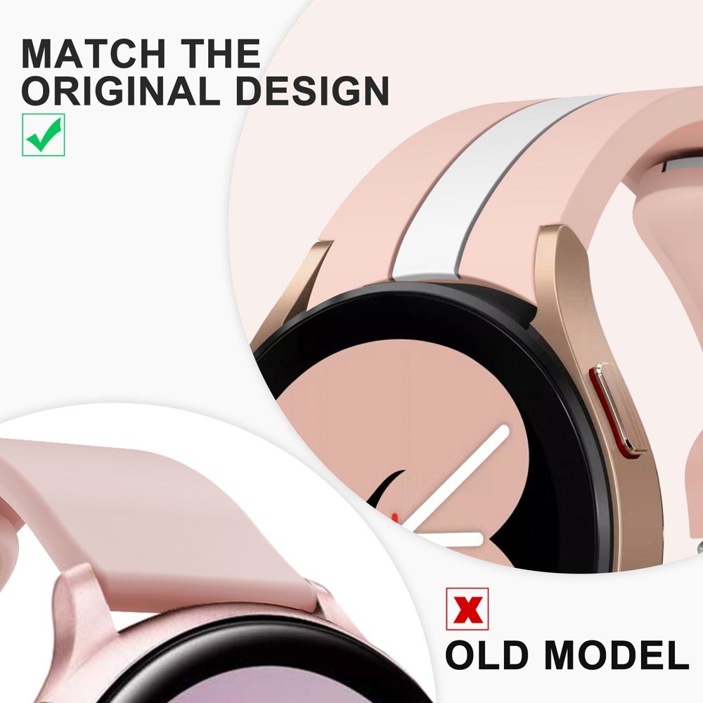 Dây Đeo Thay Thế Bằng Silicon Sang Trọng Cho Đồng Hồ Samsung galaxy watch 4 40mm 44mm Watch4 Classic 46mm 42mm