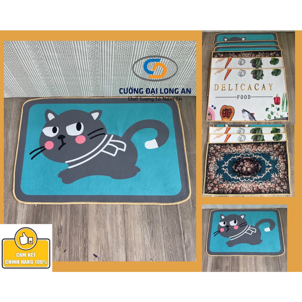 Thảm chùi chân bằng lông nhung chống trượt cao cấp size 40cmx60