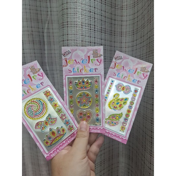 Vỉ sticker hạt đá loại siêu mỏng, lấp lánh, chuyên dùng trang trí ốp điện thoại và đồ dùng