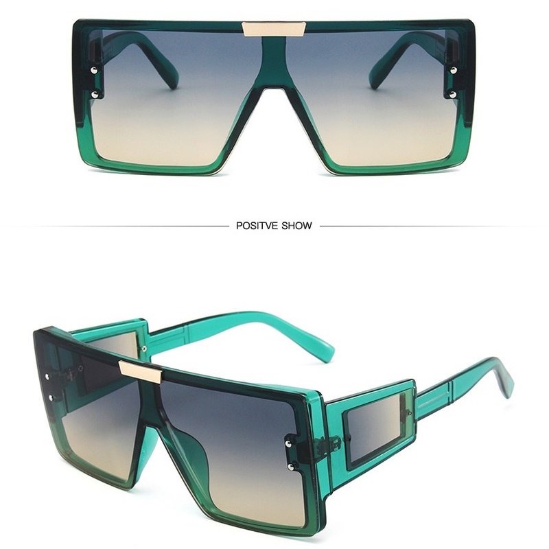 Kính mát nữ gọng lớn liền mạch thời trang phong cách Âu Mỹ