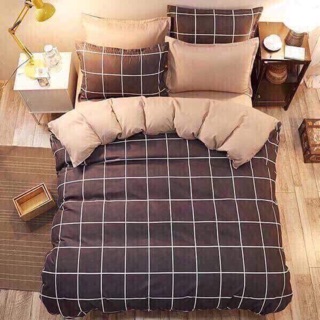 Set poly cotton kẻ ô đen !!