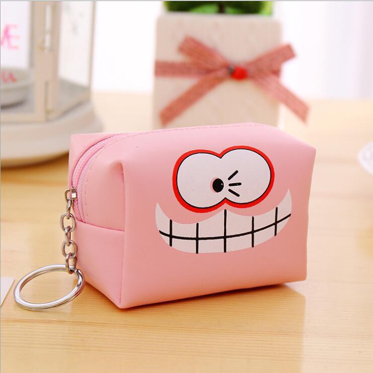 Ví Đựng Tiền Làm Từ Da Pu Hình Vuông Hoạt Hình