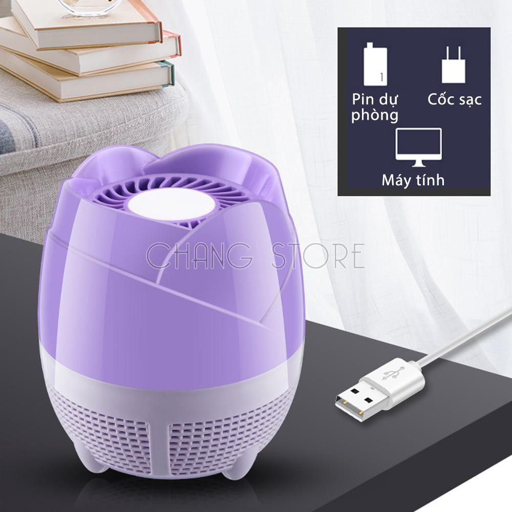 Đèn Bắt Muỗi Hình Bông Hoa Tím Cao Cấp Thế Hệ Mới