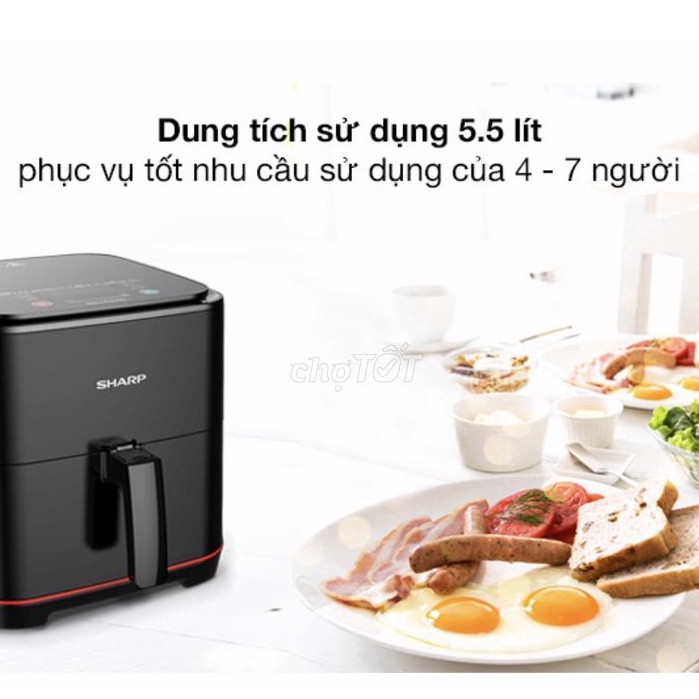 Nồi chiên không dầu Sharp KF-AF70EV-BK (7L) - Hàng Chính Hãng