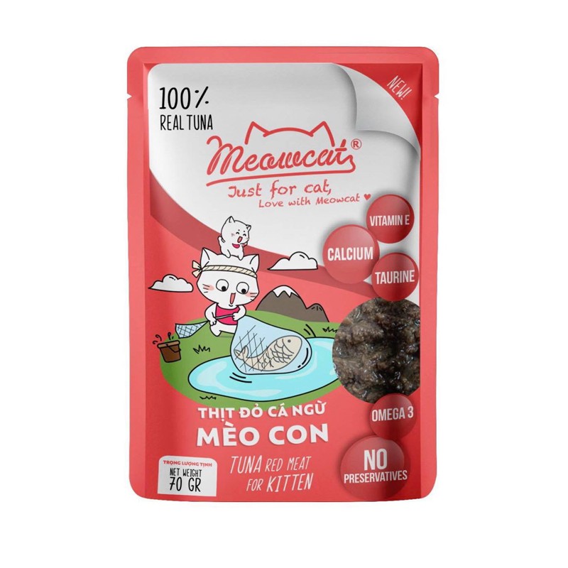 Thức Ăn Ướt Pate Meowcat 70G Cho Mèo Dạng Thạch Thơm Ngon Tuyệt Vời Mix Các Vị - Bobo Pet Shop Hà Nội