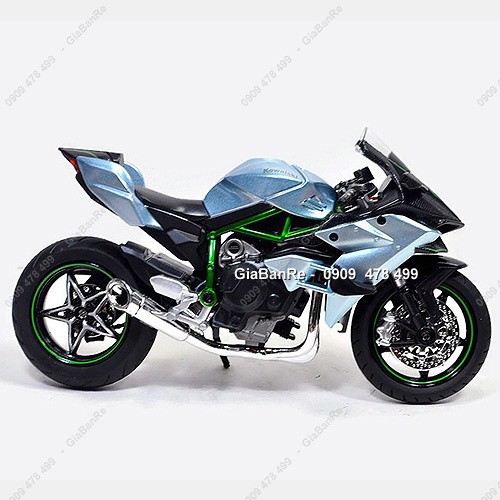 Xe Mô Hình Kawa Ninja H2R - Tỉ Lệ 1:12 - H1toy Tq - Bạc - 8701