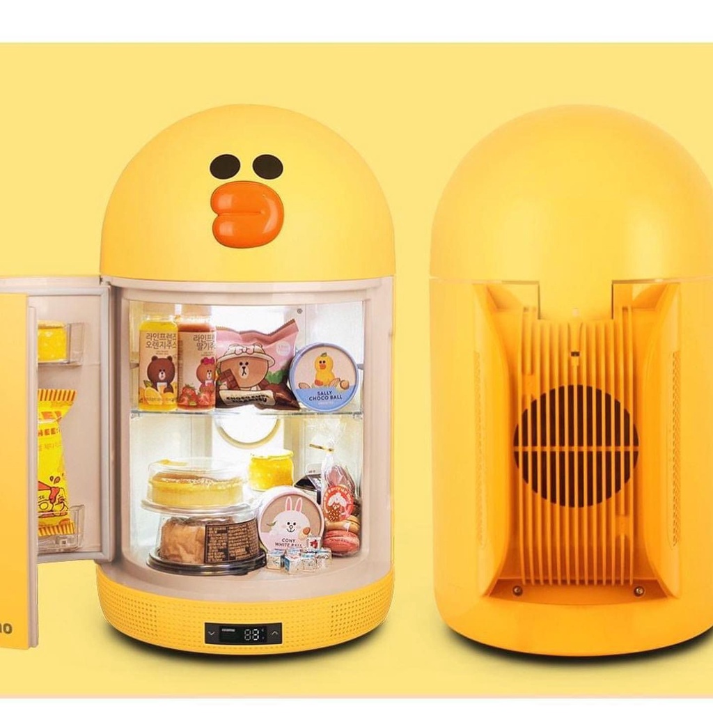 Tủ lạnh mini Ccomo Line Friends 31L dùng bảo quản mỹ phẩm, snack, đồ ăn vặt - Nội địa Hàn
