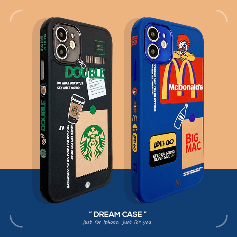 MCDONALD'S STARBUCKS Ốp Điện Thoại Hình Starbuck Độc Đáo Cho Iphone X Xs Max Xr 7p 8 Plus 11 Pro Max 12