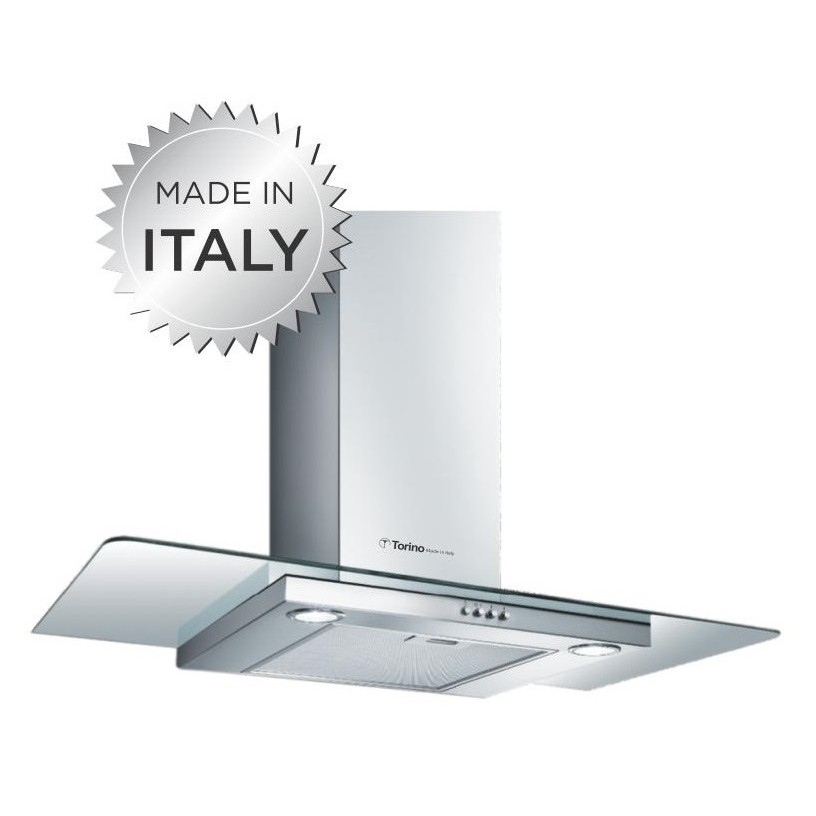 Máy hút mùi nhà bếp dạng kính thẳng 90cm Torino FLAT-GLASS nhập khẩu Italy