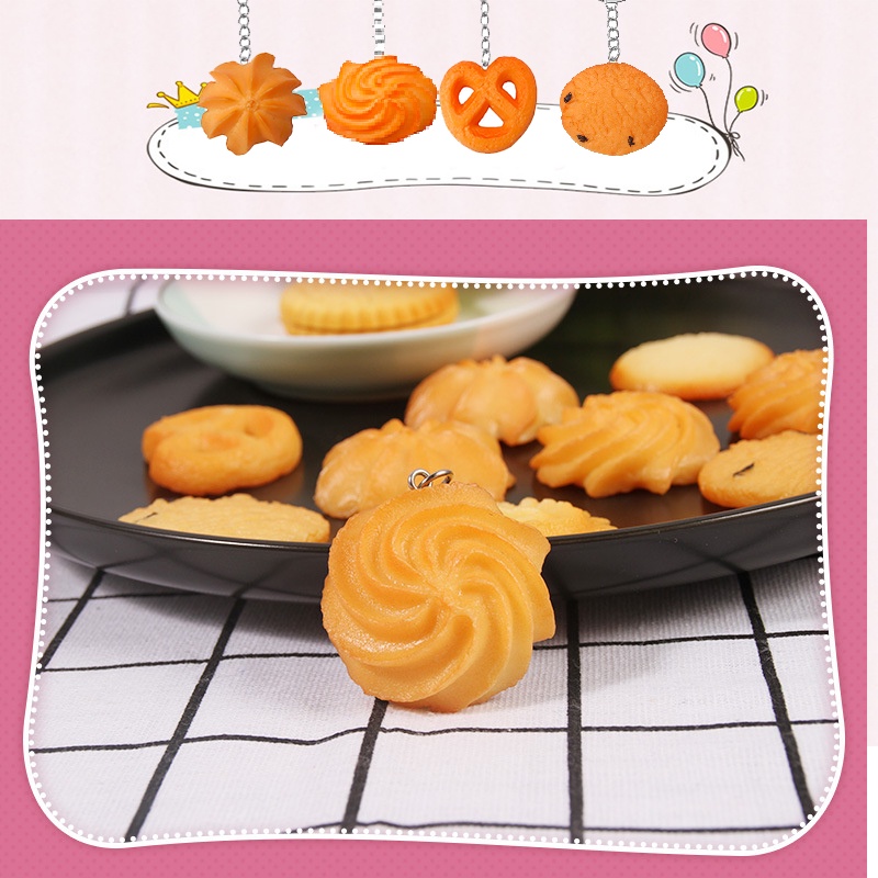 Móc Khóa Hình Bánh Quy Sáng Tạo Dễ Thương