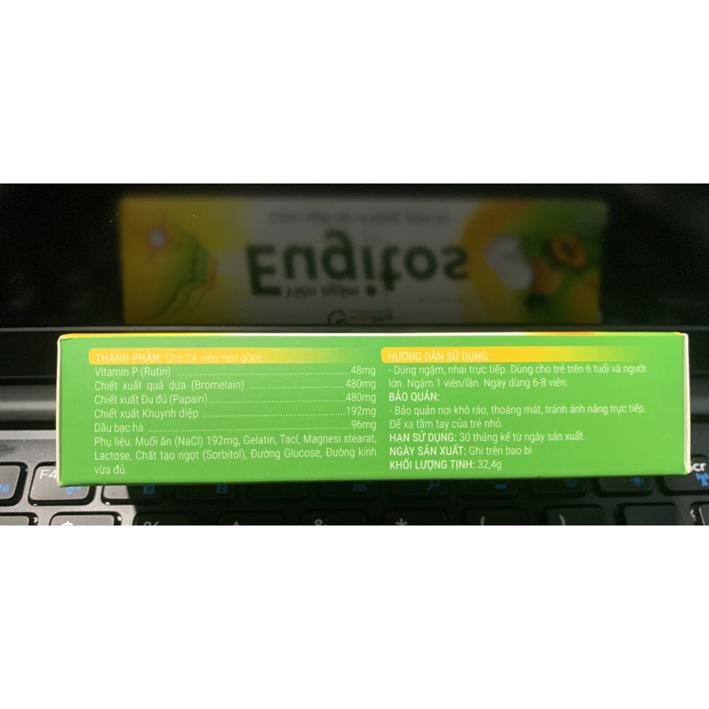 Viên ngậm giảm ho Eugitos tuýp 24 viên - Giảm ngứa rát cổ họng, giảm ho