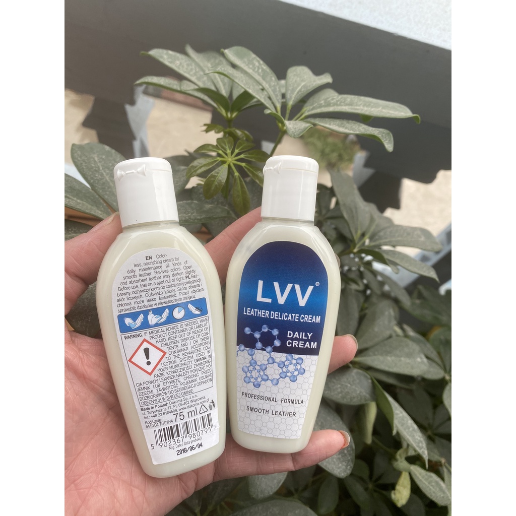 LVV Leather Delicate Cream (Poland)  kem chăm sóc da sữa chăm sóc da không màu( Leather Care, chăm sóc đồ da)