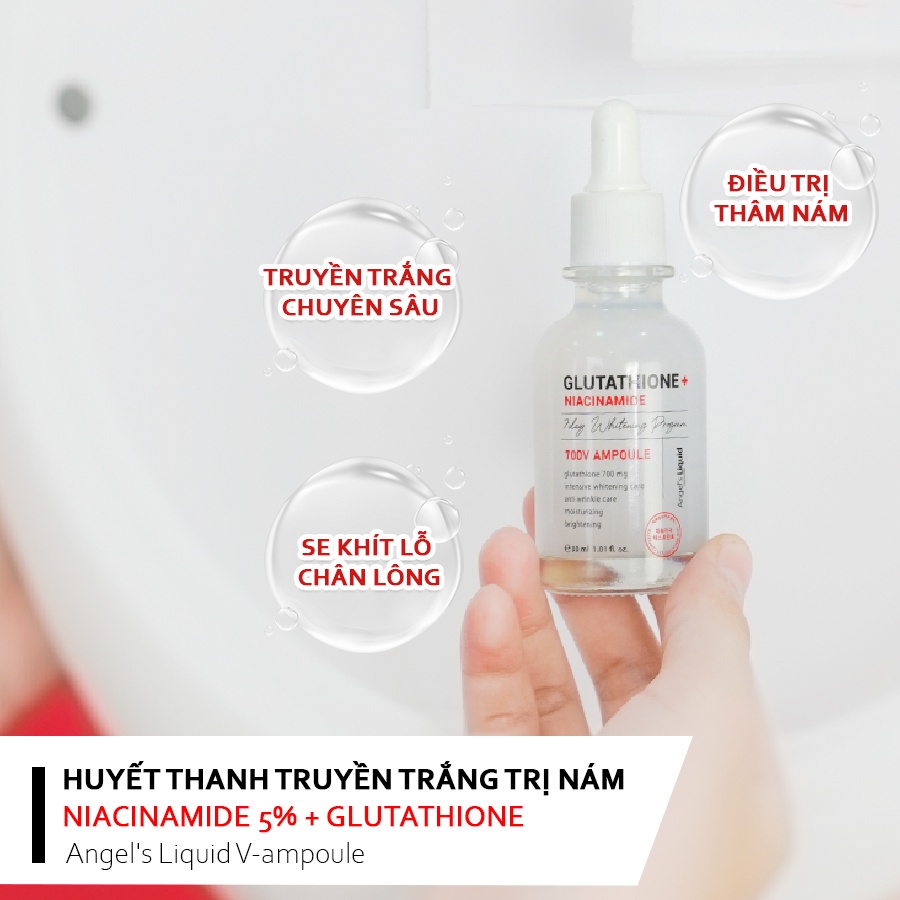 Combo mờ thâm nám, se khít chân lông Angel's Liquid (Toner Niacinamide 150ml + Serum Plus Niacinamide 30ml)