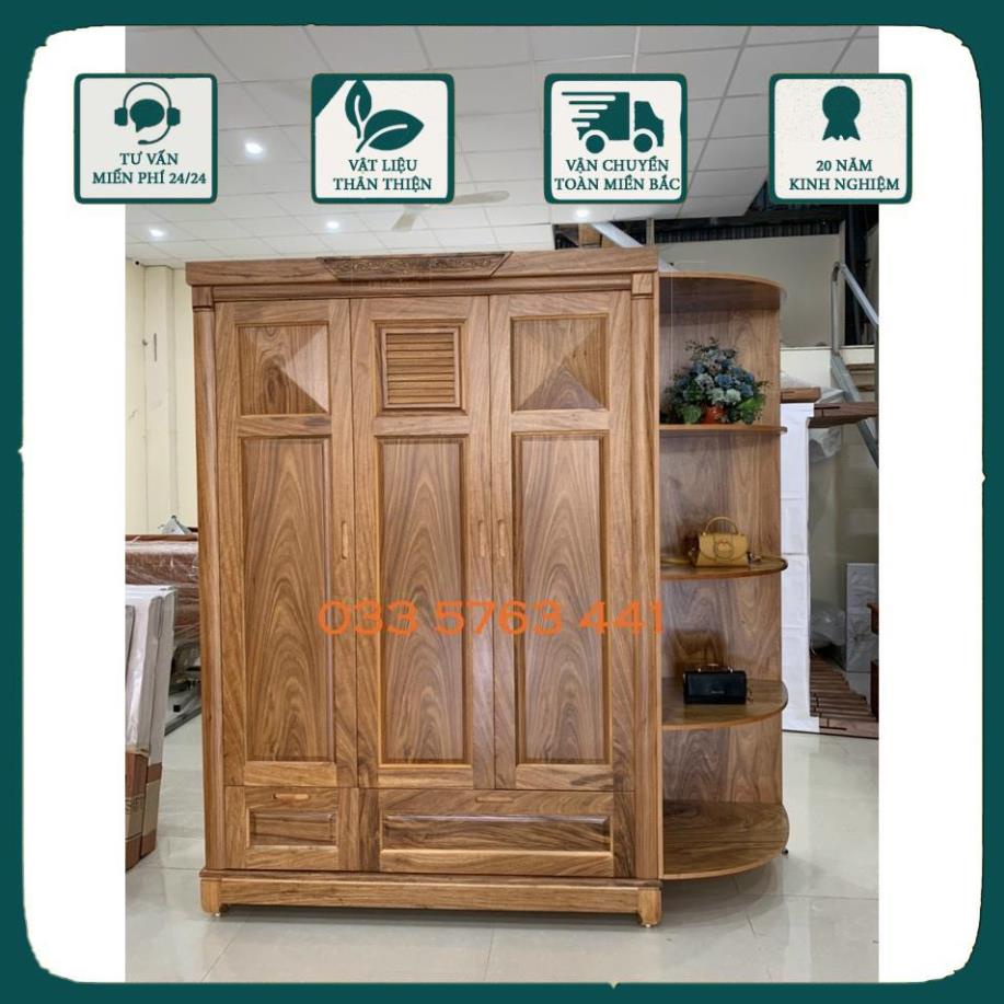 Tủ áo mã TA004 cánh trơn hương xám - miễn phí vận chuyển nội thành hà nội